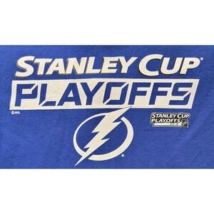 New Fanatics Tampa Bay Lightning Stanley Cup Playoffs Hoodie Mens XL Blue Pocket
